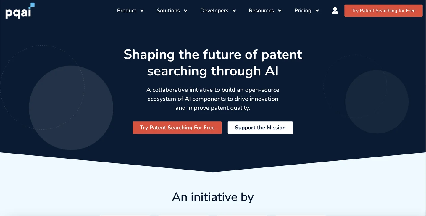 PQAI website PQAI free AI-powered prior art search tool homepage